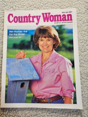 Country Woman Magazine Mar Apr 2001 Her Homes Are For the Birds Cover Vintage